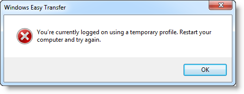 fix temp user profile windows 7